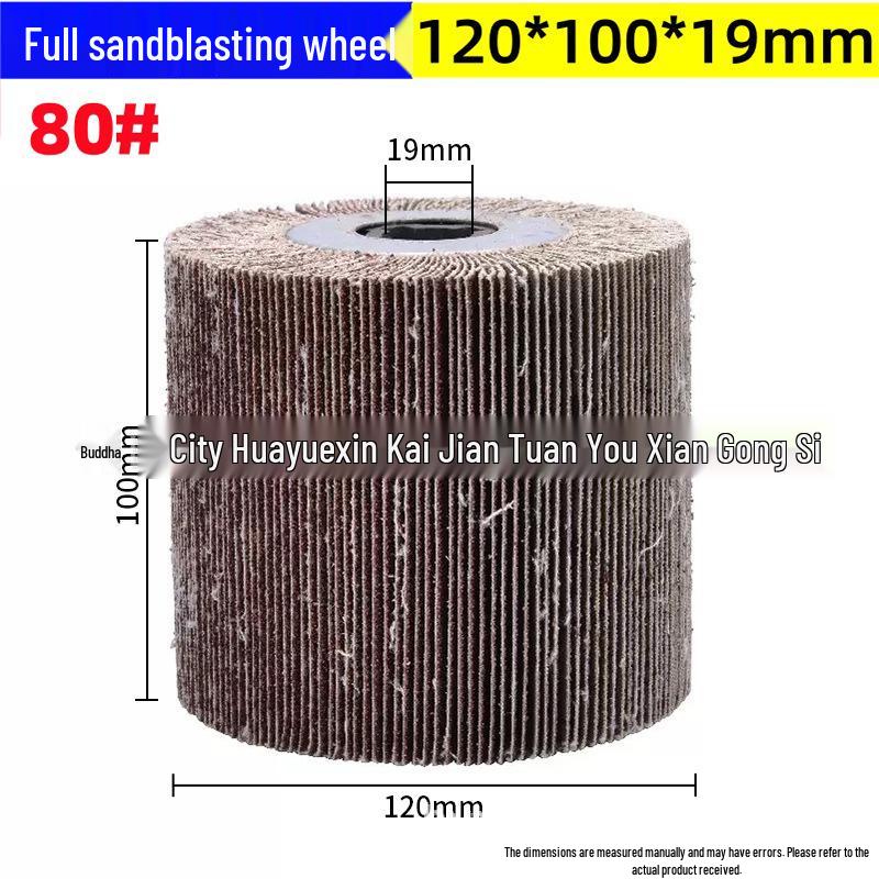 120x100 Cross Hole Sandpaper Polishing Wheel for Metal, Wood, and Stone