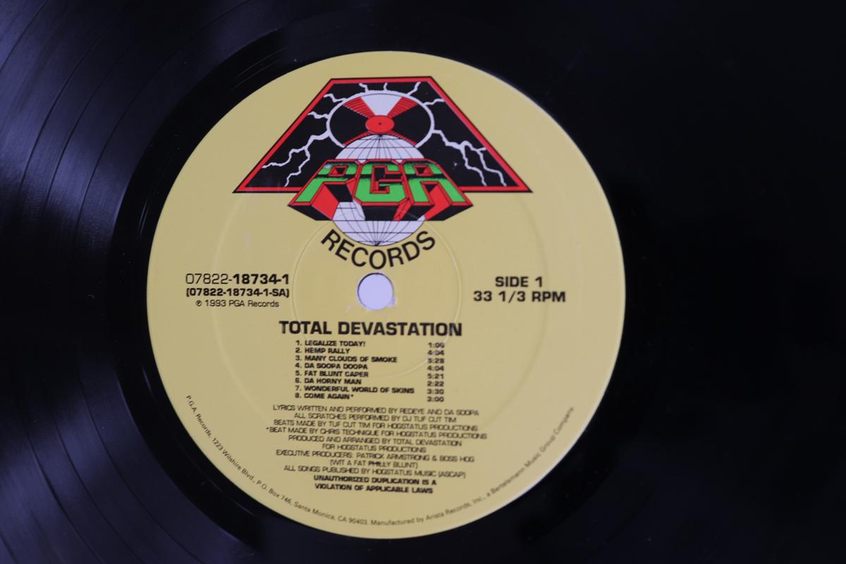 LP Record TOTAL DEVASTATION  Total Devastation 07822187341 PGA RECORDS 1993 US Rap  HipHopRB Used