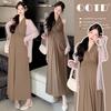 Maternity Dress Set: Spring/Summer 2026 Halter Neck Sun Protection & Slimming Design