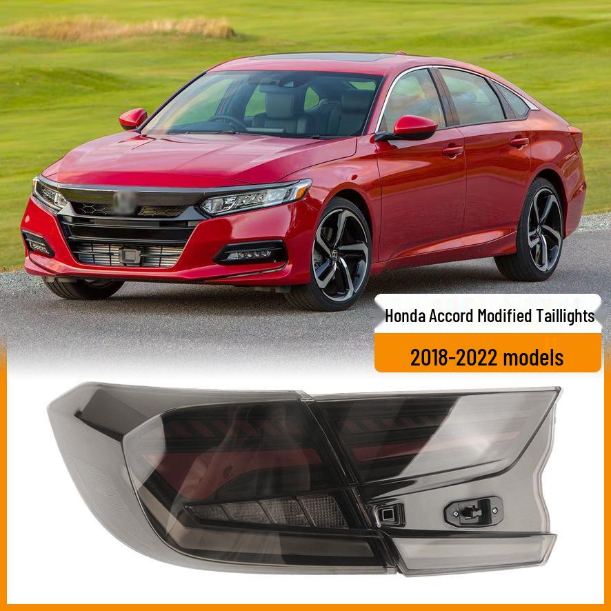 Honda Accord (2018-2022) Taillight Assembly: Modern Style with Half-Run Horse DRL & Sequential Turn Signals.