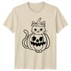 Cute Cat Pumpkin Jack O Lantern TShirt Spooky Cute Halloween