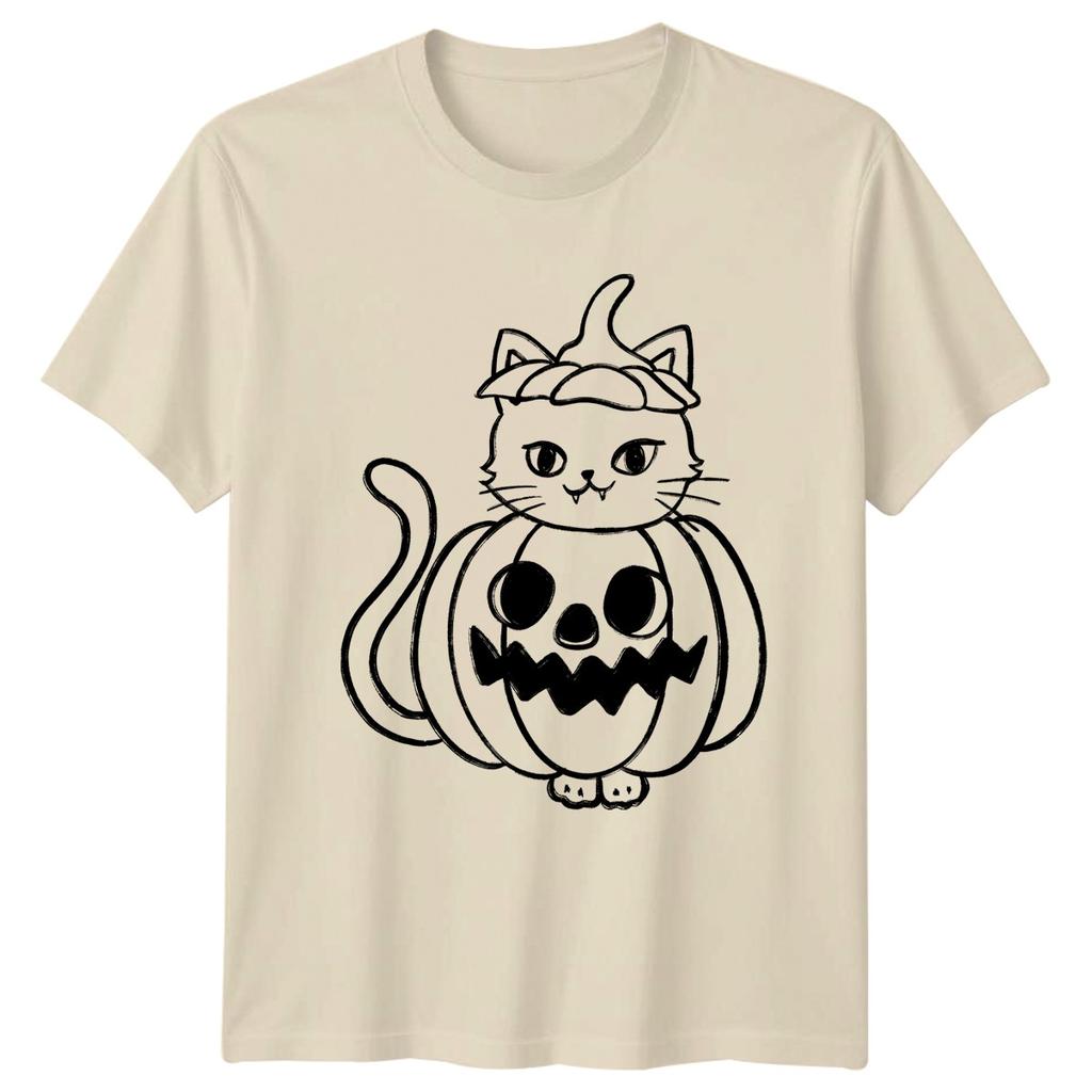 Cute Cat Pumpkin Jack O Lantern TShirt Spooky Cute Halloween