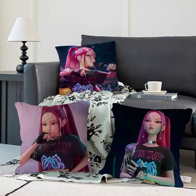 Demon Hunters Mira Throw Pillow Cover 45x45cm Soft Cozy Decorative Pillowcase Covers With Zipper For Couch Sofa Bedroom