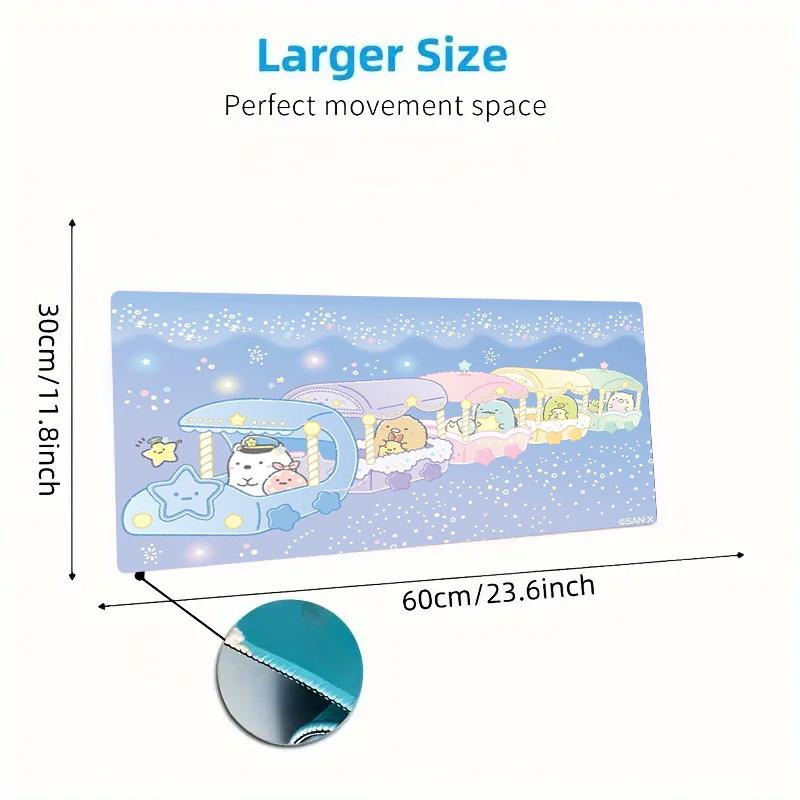 Sumikko Anime Color Mouse Pad Large Gaming Table Cushion Non-slip Laptop Tablet Big Mousepad XXL Mat Mini PC Playmat With Lock Edge
