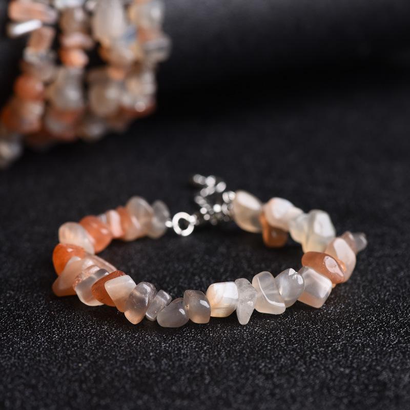 Natural Crystal Bracelet, Adjustable Original Stone and Gravel Bracelet, Irregular Gravel Bracelet, Fresh Style, Fashionable Casual Bracelet, Jewelry