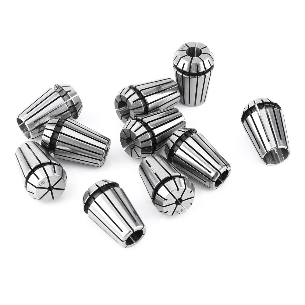 10pcs Set ER20 High Precision Spring Steel Collet Set CNC Milling Lathe Tool