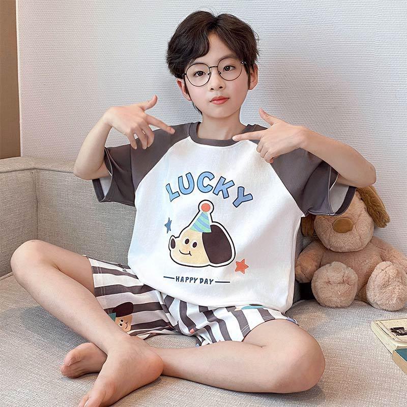 Astronaut Boys Summer Pajama Set - Short Sleeve & Pants for Kids & Teens