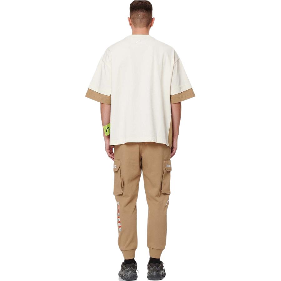 Evisu Ss21 Pocket Color Block Elastic Sports Pants Men pants Khaki 2ESGNM1SP469XX