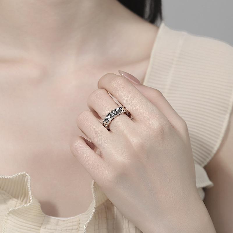 Retro Fashion Graffiti Star & Letter Open Finger Ring for Women & Men