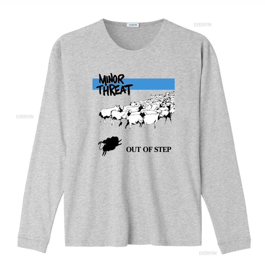Vintage Minor Threat Cover Album No Limit American Hardcore Punk Band Out Of Step White Large T Shirt Music Tour Concert Size M