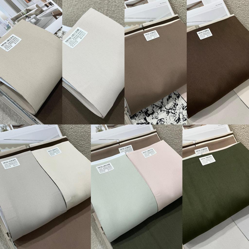 Double-Sided No-Drill Linen-Like Blackout Curtains for Living Room, Bedroom, or Balcony