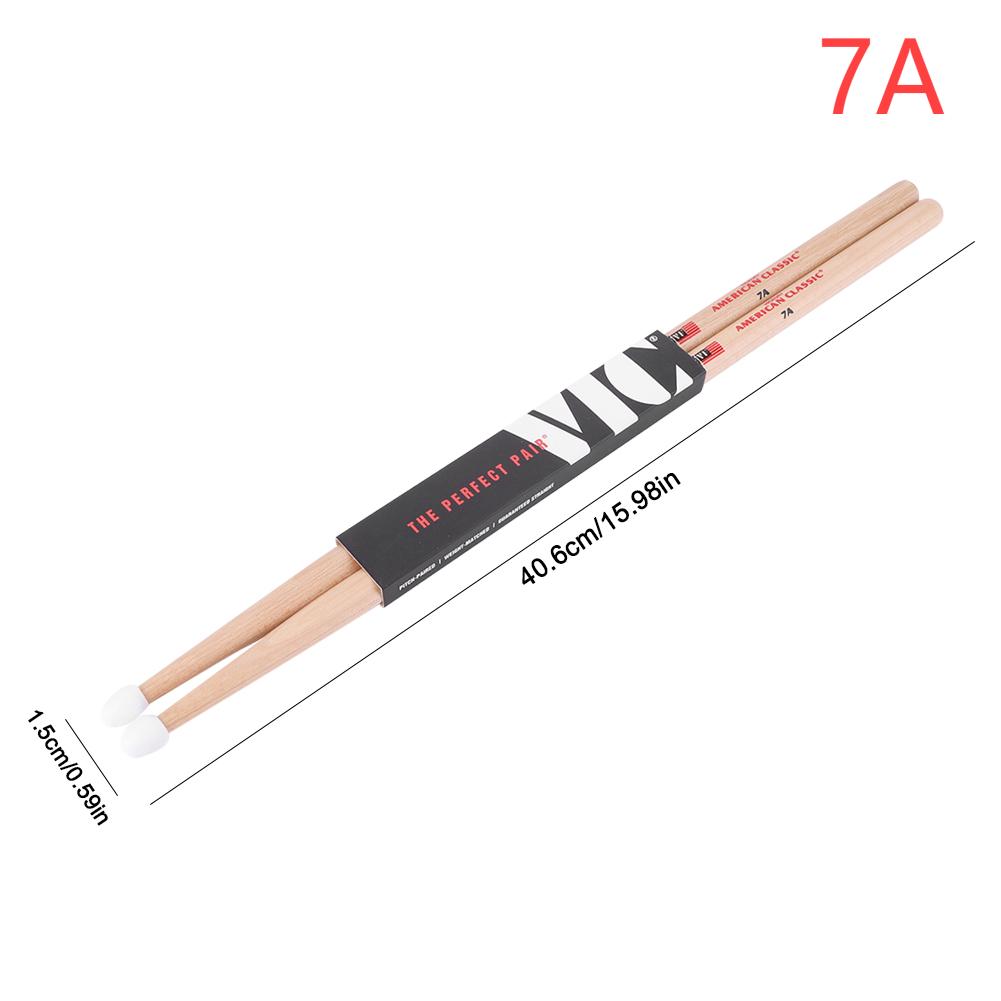 5A/7A Drumsticks Mallets Consistent Weight and Pitch American Hickory Drumsticks Classic Drum Sticks Percussion Accessories