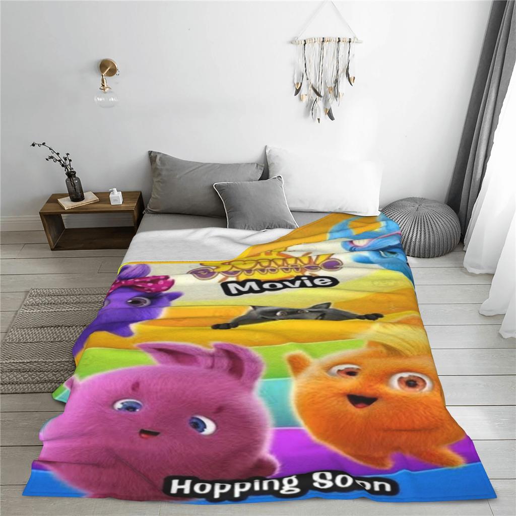 Útulná Slunečná Králíčci Kreslenádeka Měkká Pro Děti Čas na Film Pohodlná Celoroční Roztomilý Dárek