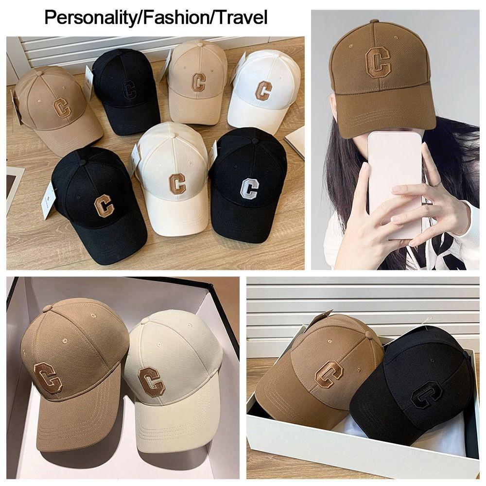 Berretti da Baseball Regolabili con Protezione Solare Lettera C Ricamata Traspiranti Cappello Casual con Visiera