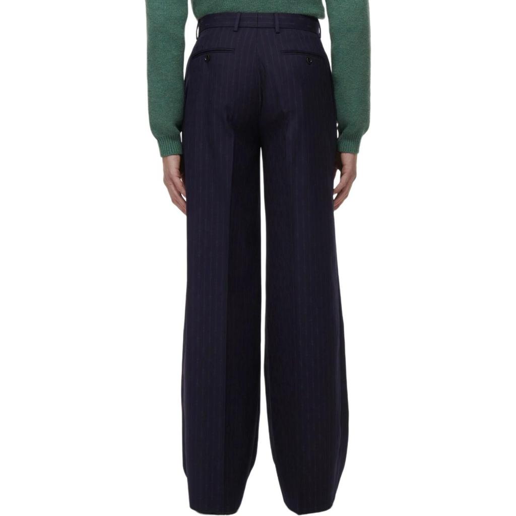 Gucci Wide Horsebit Striped Trousers 705875-ZAITQ-4557