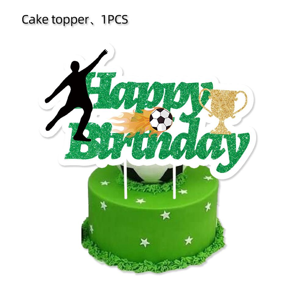 Generation Football Birthday Party Tableware Set Sports Flag Balloon Paper Tray Cup Tablecloth Decorative Items Party Supplies