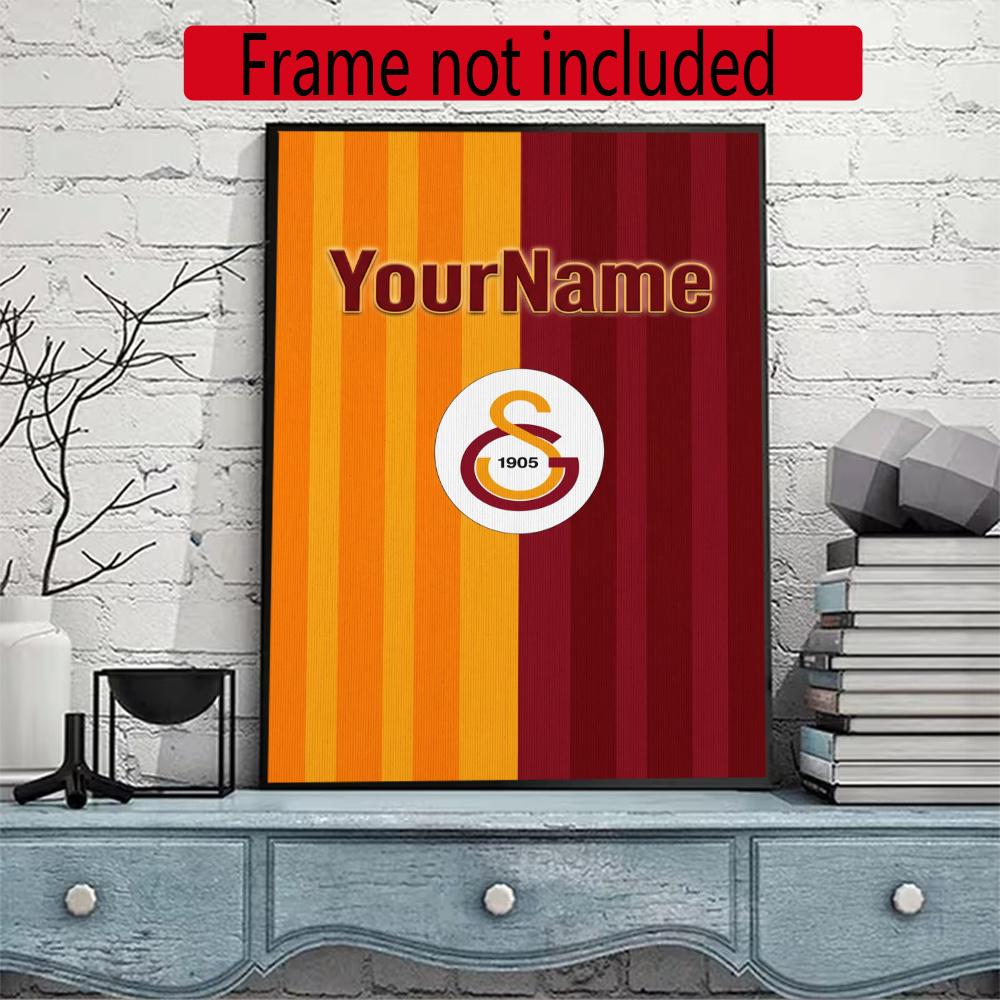 Galatasaray Customize Your Name Diamond Painting Round Diamond Diy Frameless Holiday Artwork Suitable For Home Office Wall Decoration