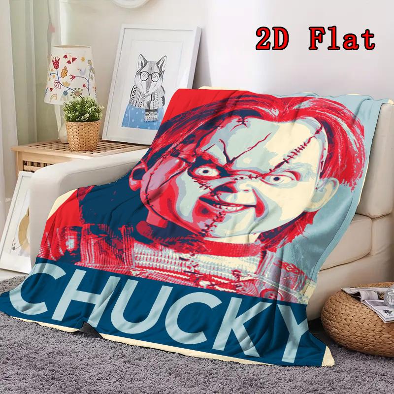 Chucky 2D Flat Pattern Flannel Blanket High quality All Seasons Warmth and Comfort Perfect for Christmas Gifts.SMT0917531