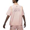 Jordan Letter Print Cuban Collar Short Sleeve Shirt Women Shirts Light-Pink DZ3341-610
