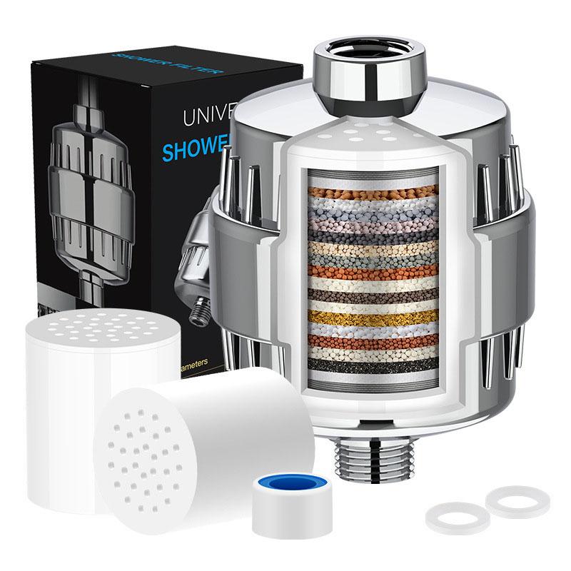 20 Stage Shower Hard Water Purification Filter Showerhead Activated Carbon Water Purifier Chlorine Removal Reduce Dry Itchy Skin