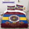 Custom Name AC Sparta Praha Pattern Bedding Quilt Set Home Decoration Gift (1 * Duvet Cover + 2 * Pillowcase Without Core)