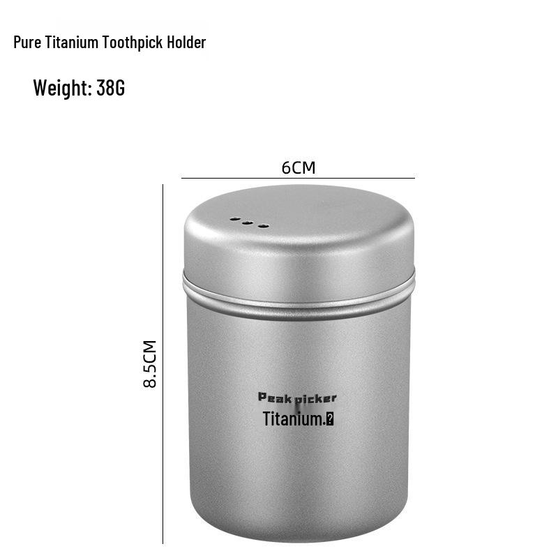 Portable High-Grade Titanium Toothpick Holder & Storage Box for Indoor and Outdoor Use