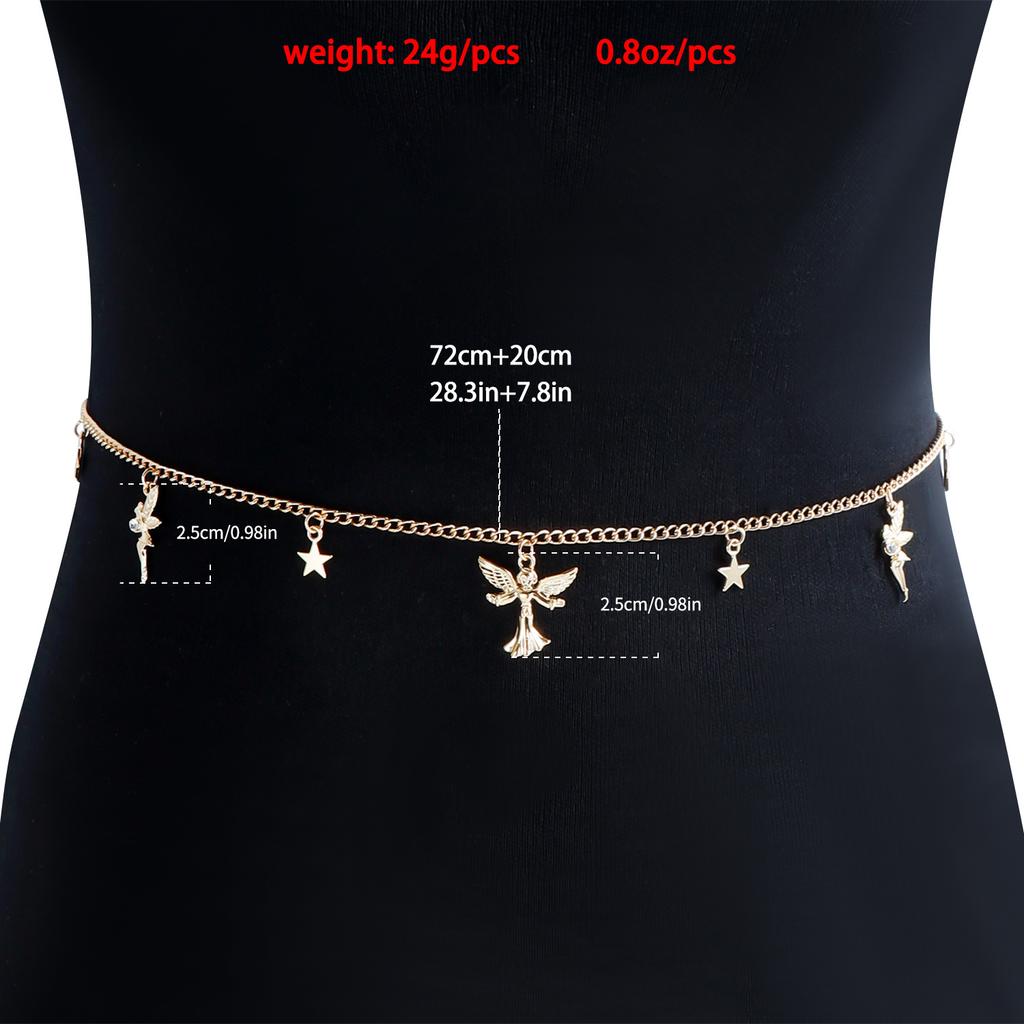 Premium Jewelry Sexy Fashion Style Angel Star Metal Waist Chain Simple Temperament Body Chain