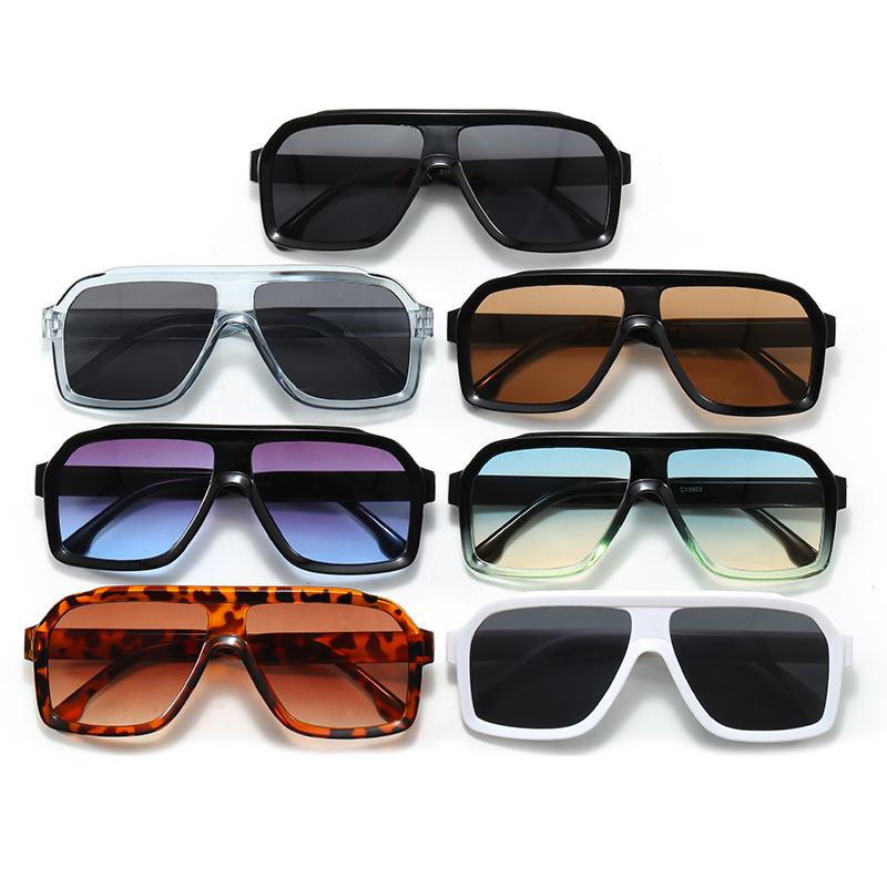 3pcs Square Sunglasses UV400 Black Shades Fashion Chic Polygon Eyewear for Women Men