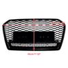 RS6 Style Honeycomb Mesh Front Grill Grille Fit A6 S6 C7 2016-2018