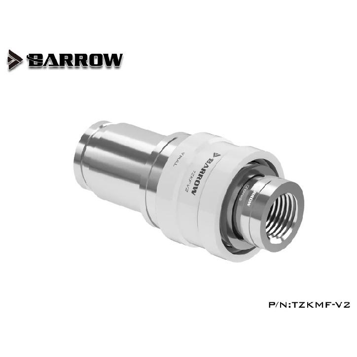 Barrow Male To Female / Bold Brass Fittings / Seal Up Lock / Quick Connector Stop Sealing / 1 Set TZKMF-V2 White Silver