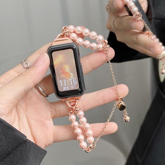 

Apple watchs8 6 5 4 3 Маленькая ароматная двухрядная жемчужная цепочка iwatch se ремешок женские аксессуары с ремешком 49/45/44/42/41 мм