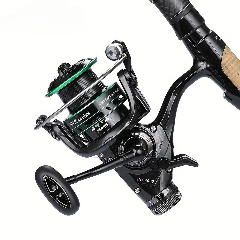 

Высокопроизводительная катушка для карповой ловли Высокое передаточное число Высокопрочная алюминиевая и нейлоновая конструкция Подходит для пресноводной и морской рыбалки Морские удилища SNK3000 чёрный
