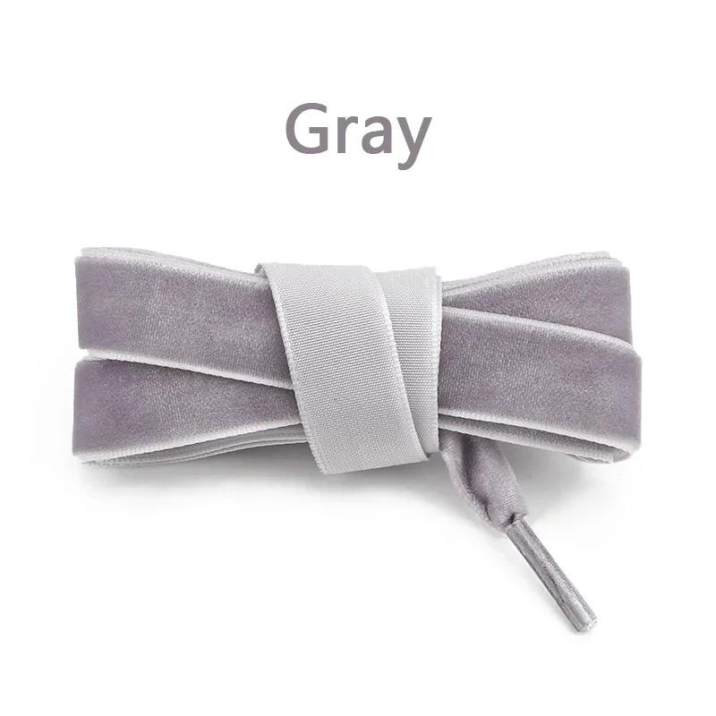 Velvet Flat Shoelaces Snow Yarn Satin Silk Ribbon Shoelace Fashion Sneakers Shoe Laces for Woman 1.5CM Width 100/120/140/160cm