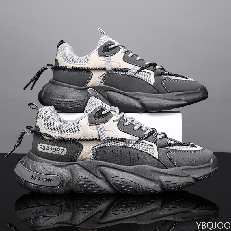 Frühling und Herbst Mode Neue Herren Freizeit-Sportschuhe Trendig und vielseitig Atmungsaktiv und höhenvergrößernd Herrenschuhe