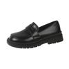 Kinderschuhe im britischen Stil aus schwarzem Leder - Lässige Frühjahrs-/Herbst-Fahrschuhe für Jungen und Mädchen