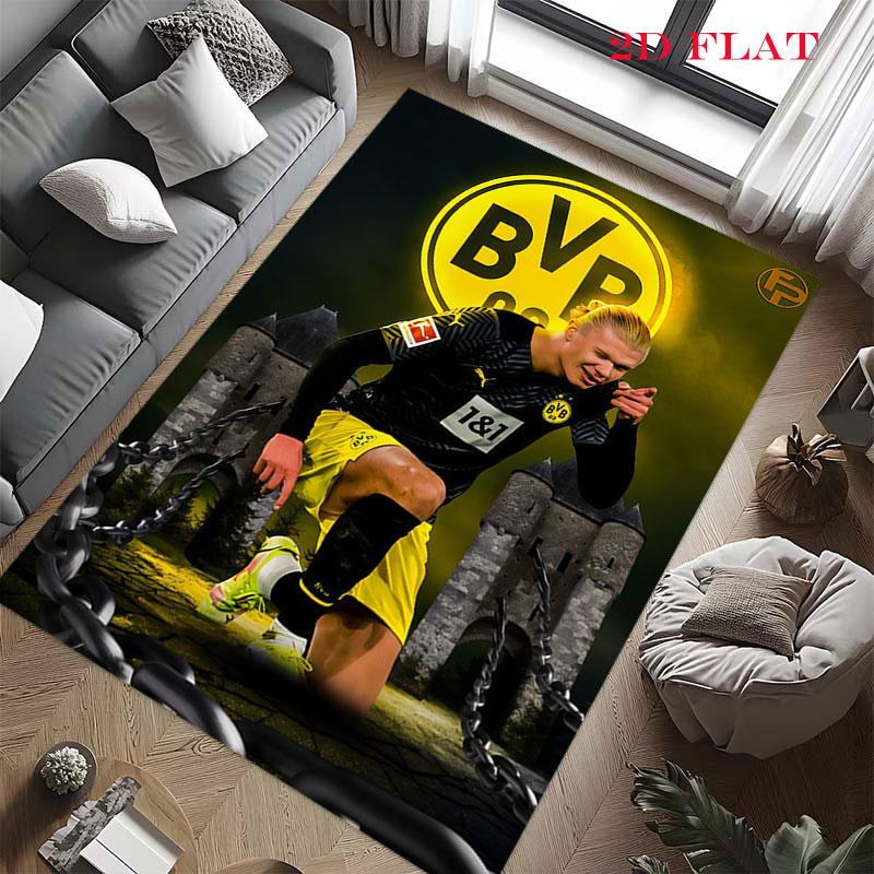 Erling Haaland Force Poster Carpet Rug for Living Room Bedroom Home Sofa Decoration,Kids play Nonslip Floor Mat