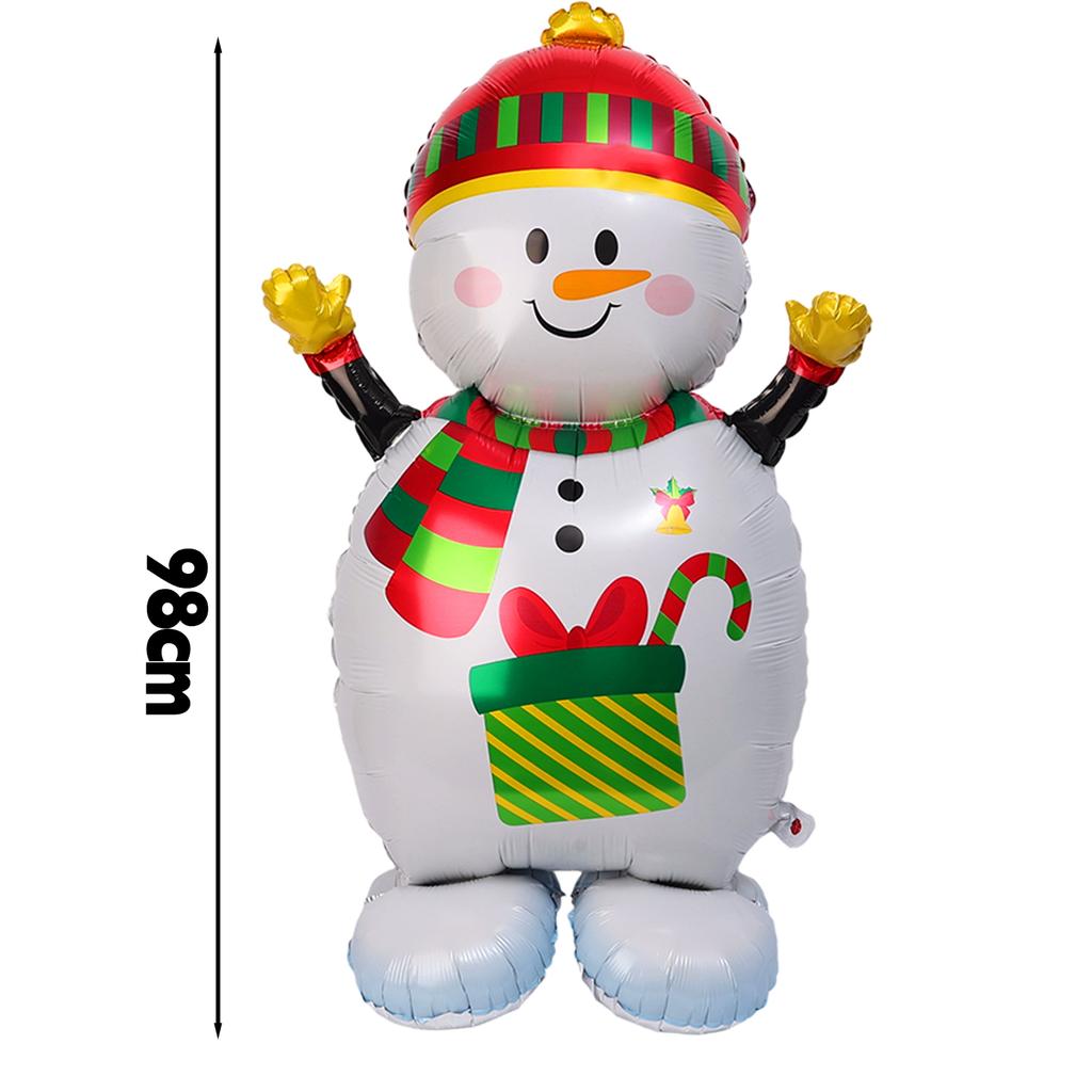 Große Stehende Ballons Weihnachtsthema Weihnachtsmann Weihnachtsbaum Schneemann Lebkuchenmann Aluminiumfolienballon Neujahrsparty Deko