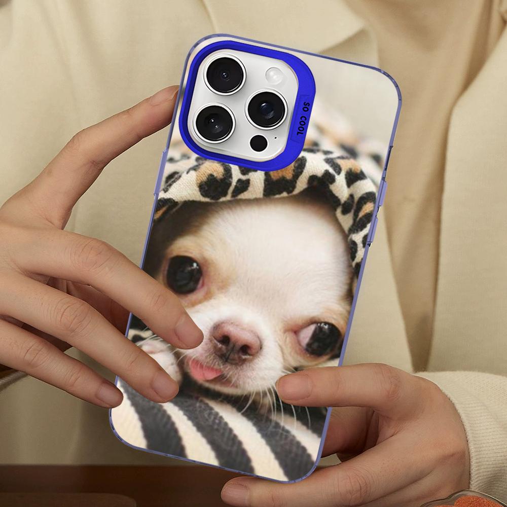 

Cute Pet Chihuahua Dog Phone Case For IPhone 16 15 14 13 12 11 Pro Max X XR XSMAX 8 7 Plus Matte Shockproof Back Cover iPhone 16 plus