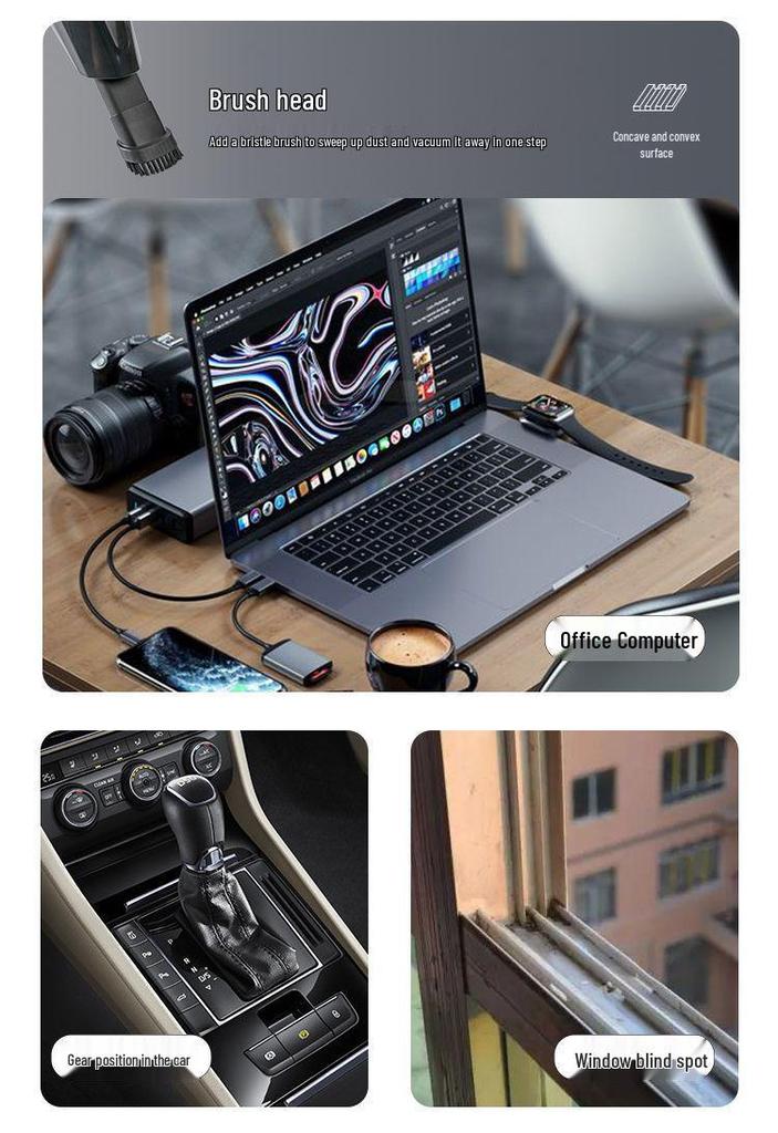 High-Power Portable Wireless Car Vacuum Cleaner for Home and Sedan