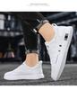 2024 Men's Korean Style Leather Casual Flat Shoes - Trendy Solid Color Soft Sole Board Shoes for Students