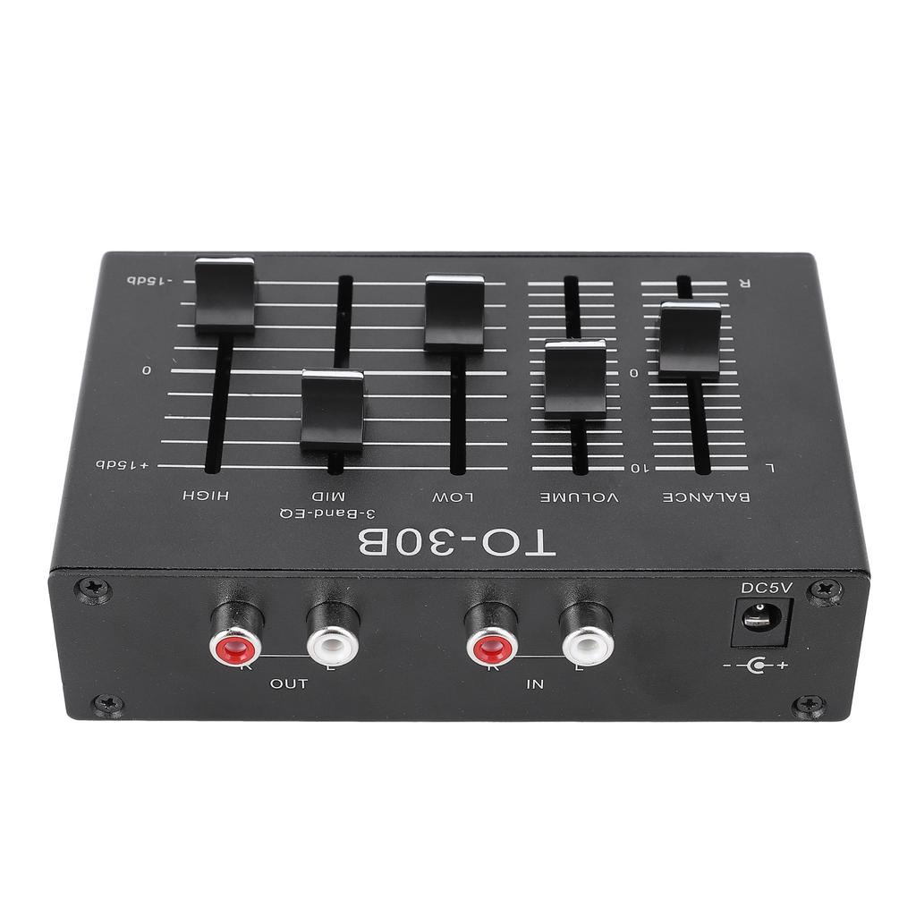 EQ Equalizer Stereo High Medium Low 3 Band Sound Channel Balance Volume Control Preamp