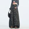 American Tooling Wide-leg Camouflage Jeans Women's 2025 Summer High-waisted Retro Loose and Thin High Street Straight Pants