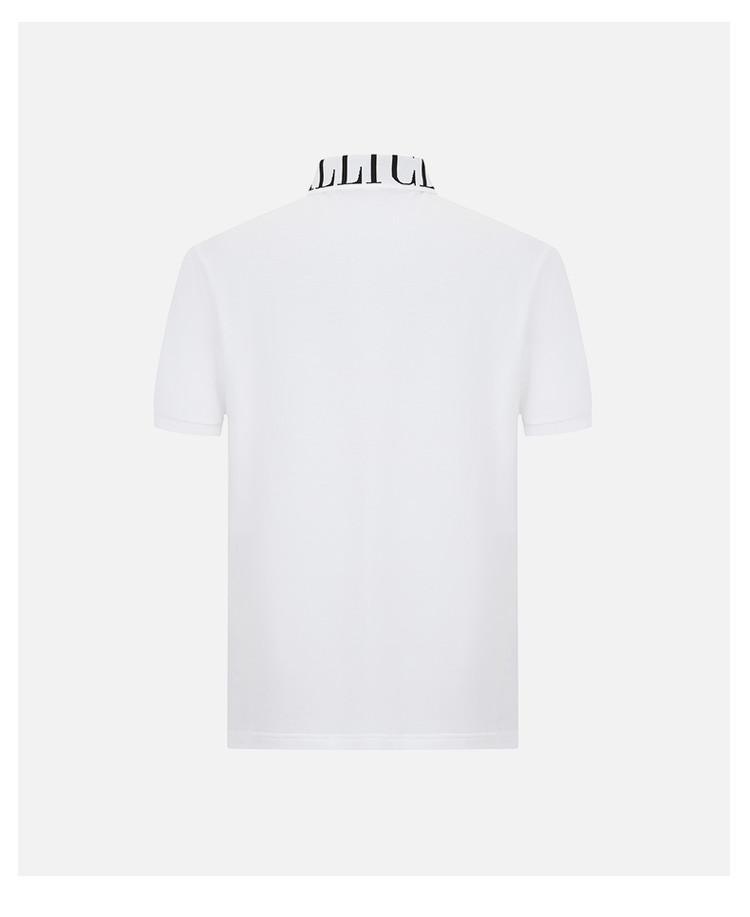 Men's Spring/Summer Short-Sleeved Polo Shirt with Collar Letter Detail