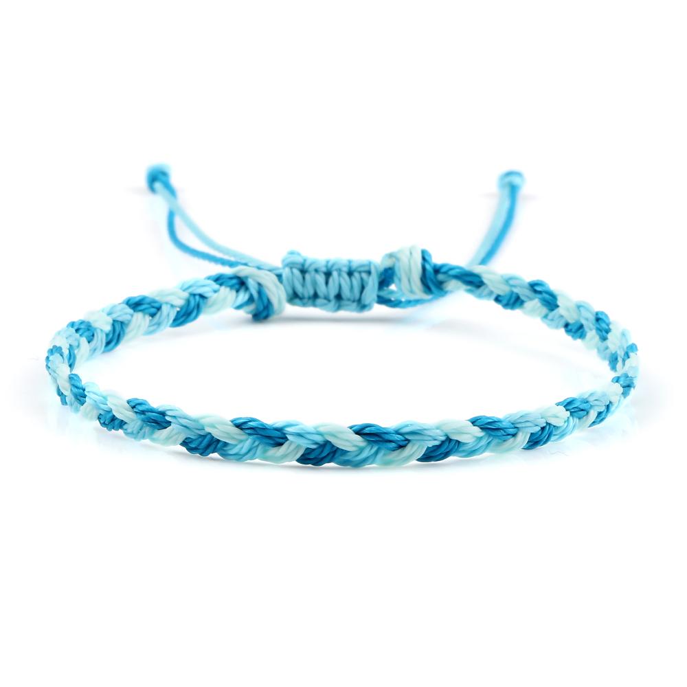 30 Hand-knitted Bracelets & Bangles for Women Men Mulitcolor Wax Line Braided Wristband Yoga Charm Jewelry Gift Adjustable
