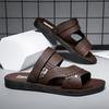 2025 Summer New Men's Beach Shoes Thin Men's Shoes Casual Wear Sandals Lazy Soft Sole One Pedal Slippers