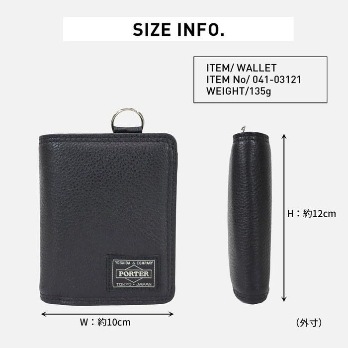 [Porter] Calm Wallet Bi-fold 041-03121 Black(10)