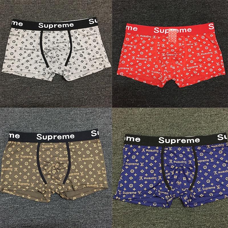 Módní Pánské Prémiové Bavlněné Boxerky s Elastickým Pasem Sexy Kalhotky