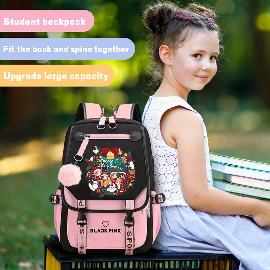 Students Schoolbag Large Capacity Shoulders Backpack Outdoor Travel Bag Korean Version Of The Fashion Leisure Bag Women's Bag