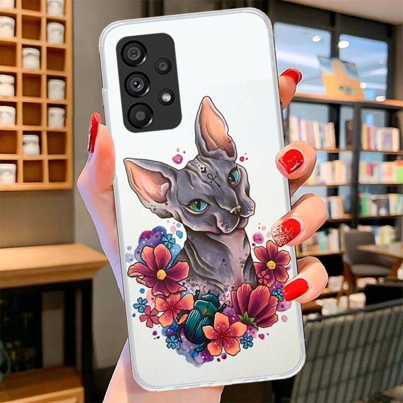 

Lavaza Sphynx Sphinx Cat Phone Case For Samsung Galaxy A17 A37 A57 A16 A26 A36 A56 A15 A25 A35 A55 A14 A24 A34 A54 A13 A23 A33 A Samsung A15