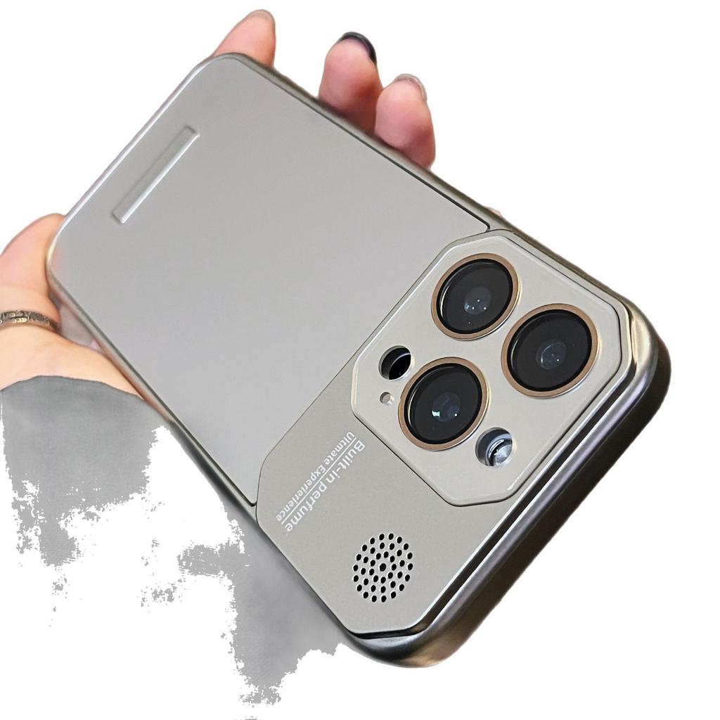 Suitable for Apple 16PROMAX Borderless Scented Phone Case, Apple 15 Metal Anti-drop Protective Case Creative Version 14